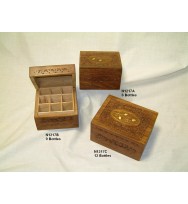 Carved box for 12 bottles